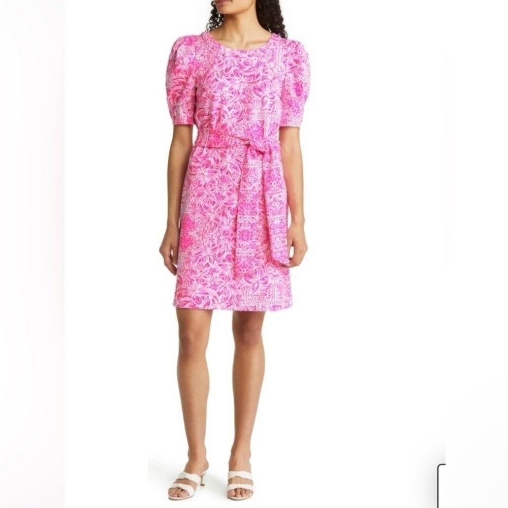 NWT Lilly Pulitzer Harriet "Pinata Pink New Blooms" Pattern Large Ret. $158